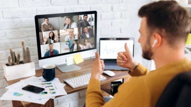 Remote work stock image