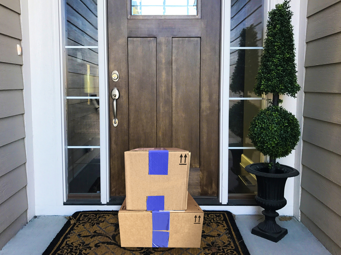 Packages at door