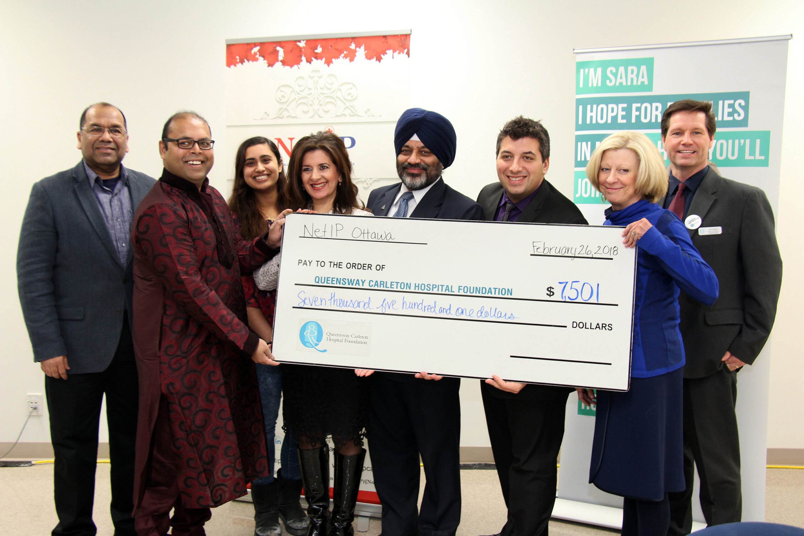 NetIP Canada cheque presentation