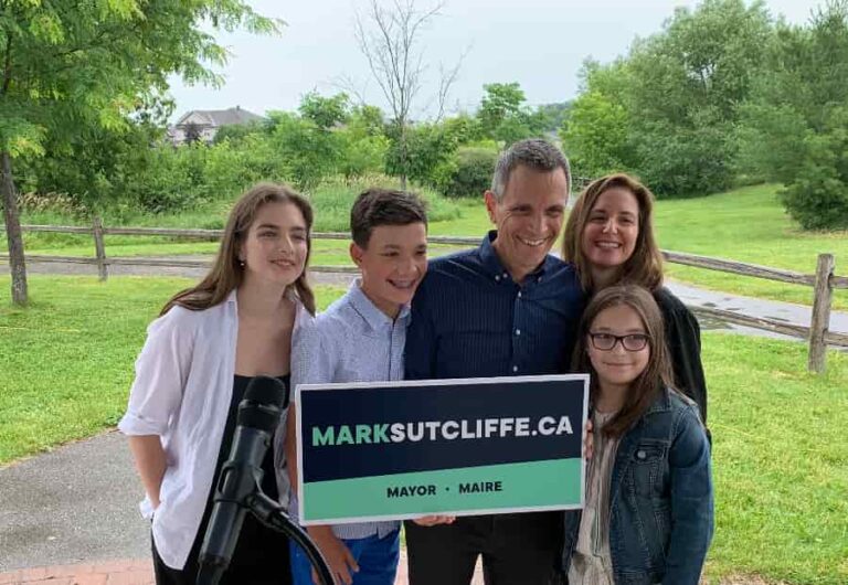 Mark Sutcliffe and family