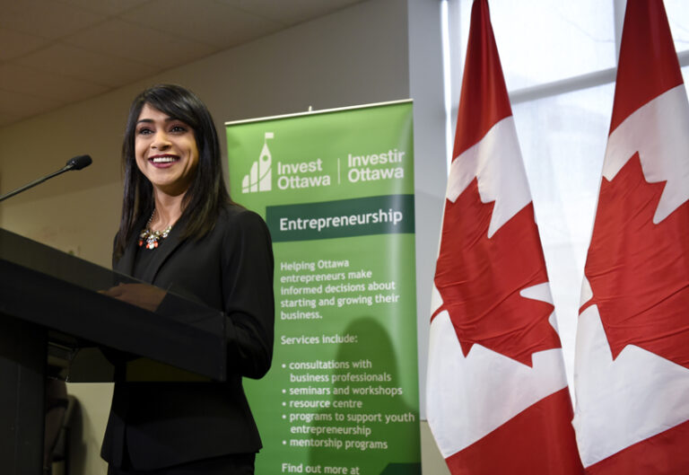 Minister Bardish Chagger makes announcement at Invest Ottawa