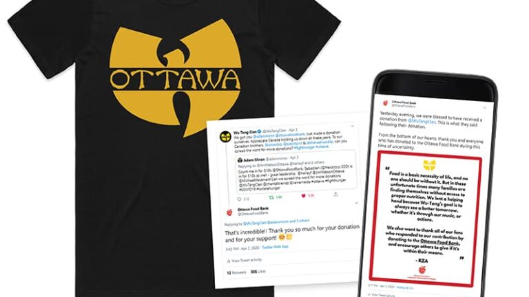 Wu Tang shirt and social media posts