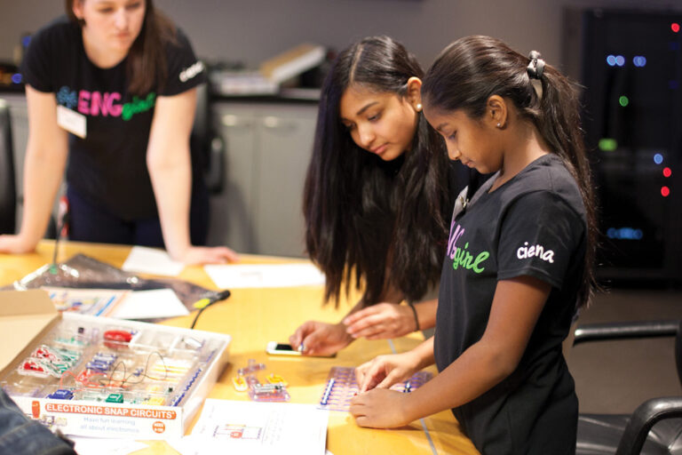 Students at a Ciena session