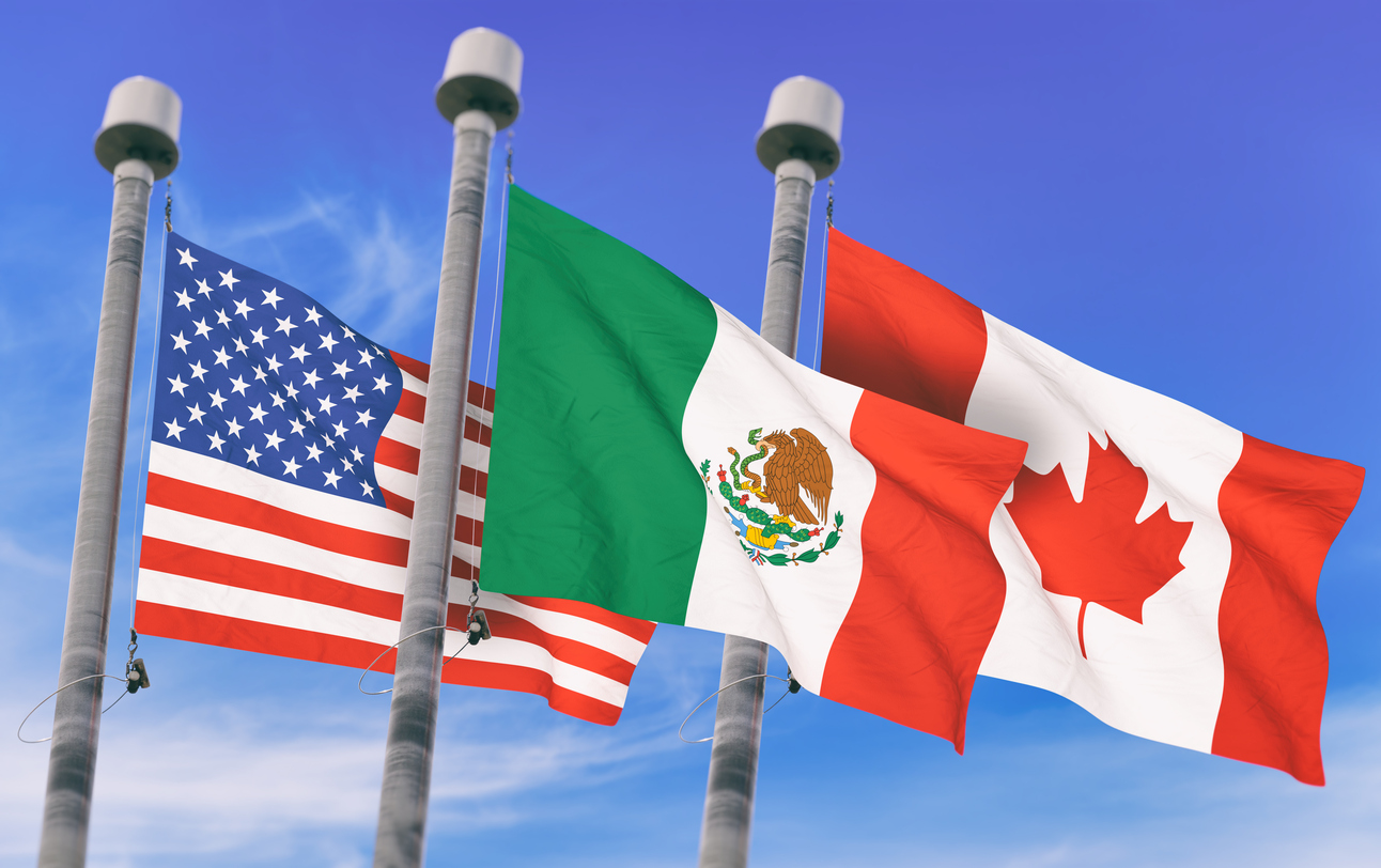 NAFTA flags