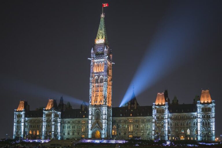 Parliament Hill at night