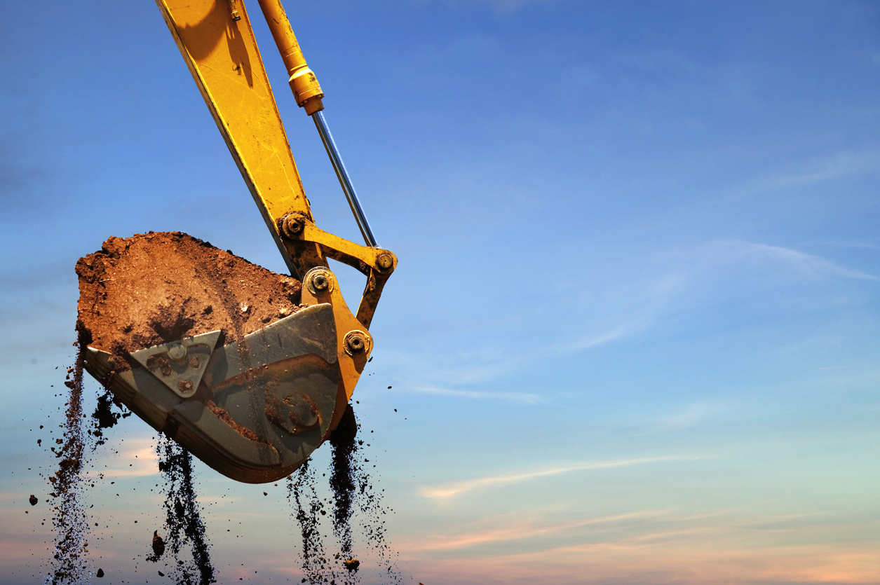 worker backhoe