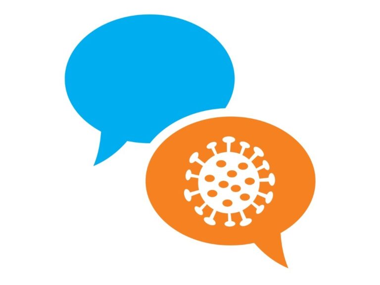 Coronavirus speech bubbles