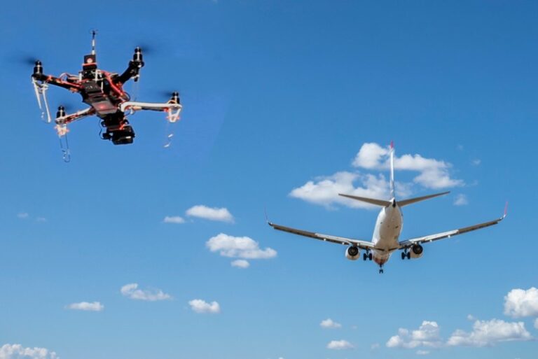 drone and airplane
