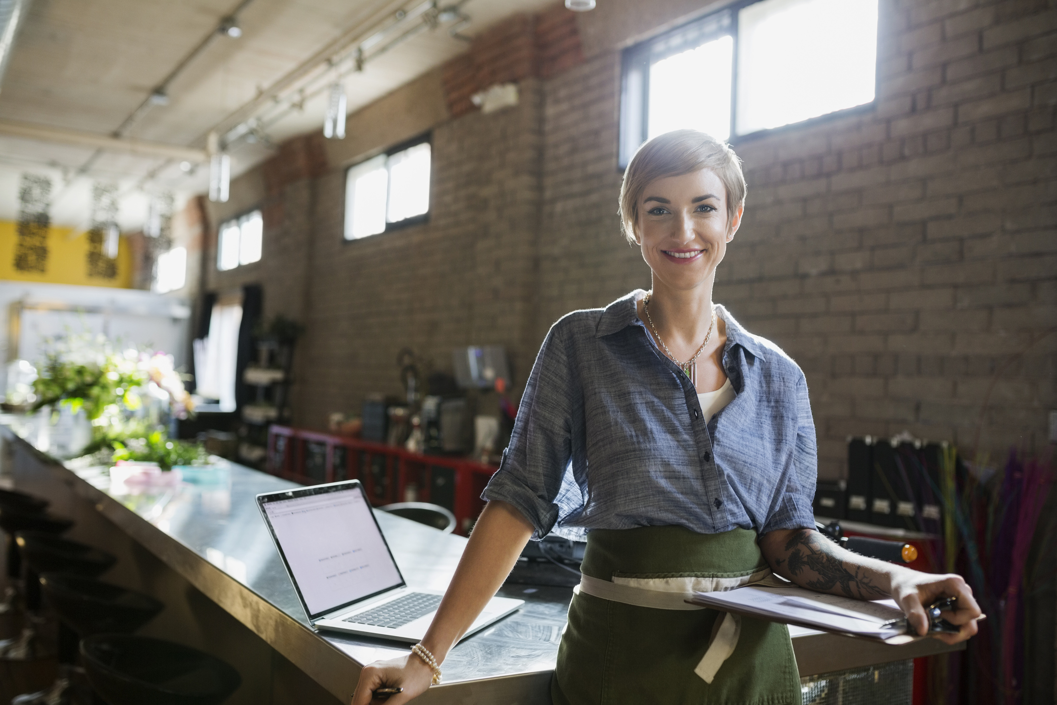 Woman standing in an office