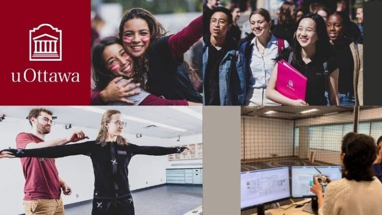 A collage of images shows University of Ottawa students