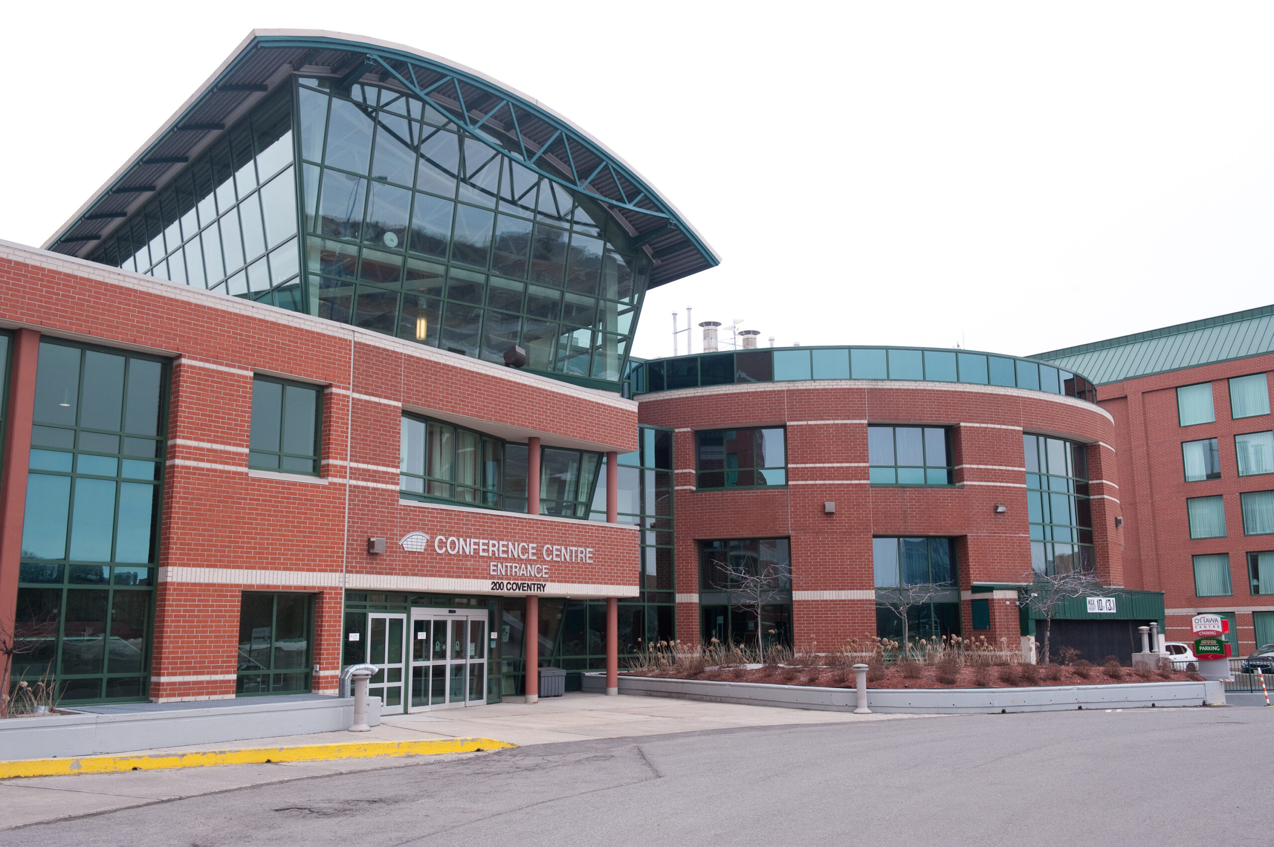 Exterior of the Ottawa Conference and Event Centre located at 200 Coventry Road in Ottawa.