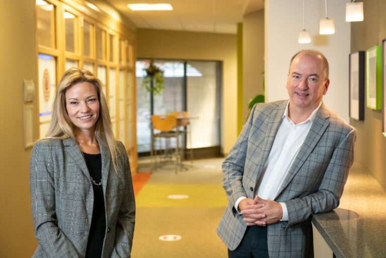 Laura Peddie and Hugh Gorman