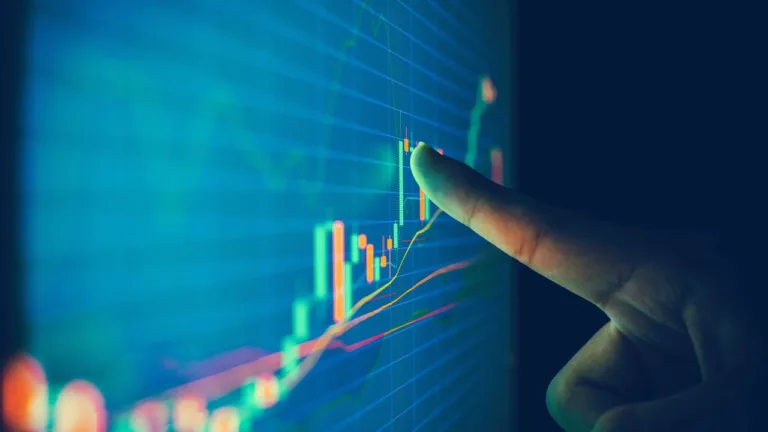 economy graph stock image