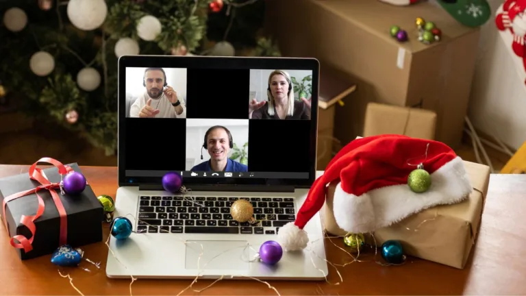 virtual office christmas party on zoom