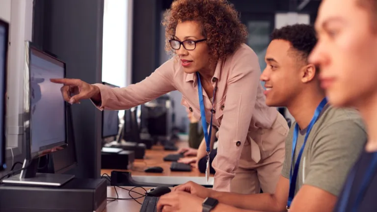 women working at tech firm