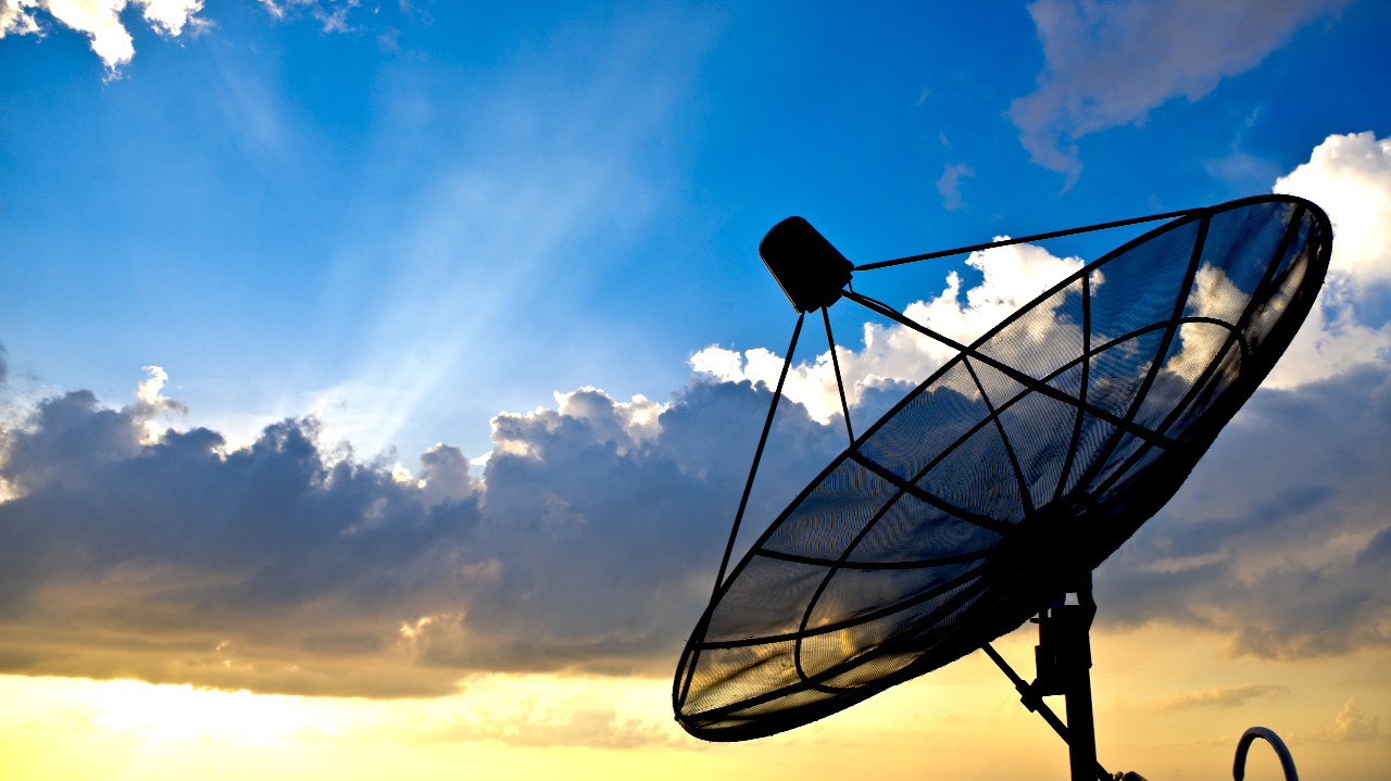 Single satellite stock image