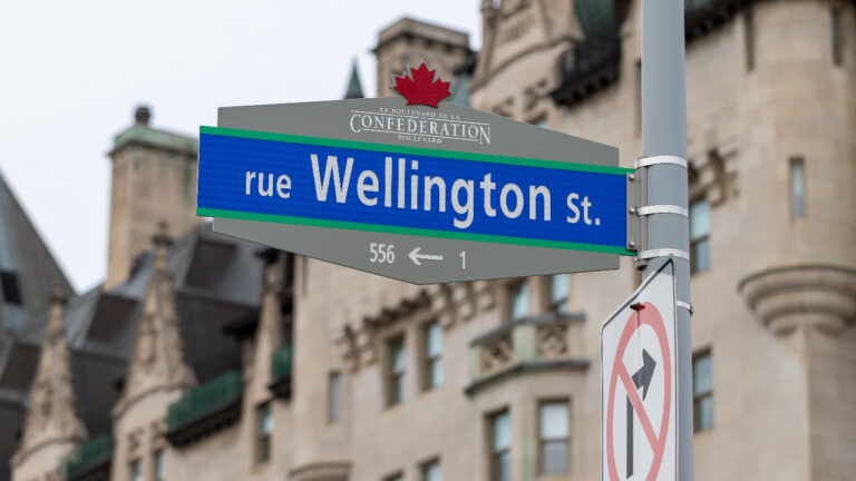 Wellington Street sign