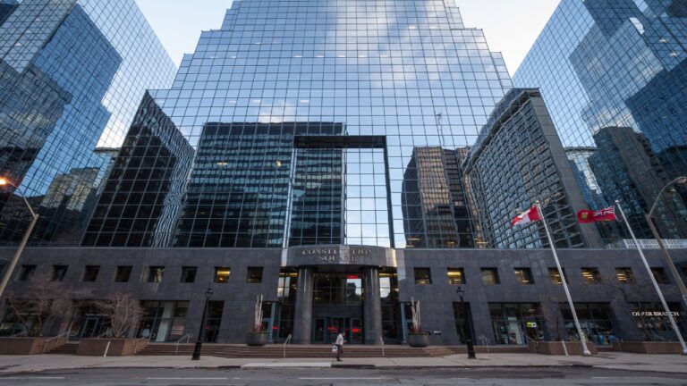 Street-level image of the Constitution Square building