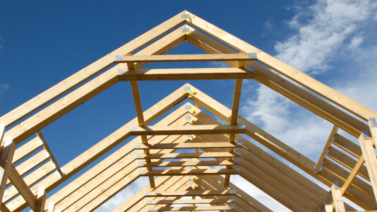 Roof truss stock image