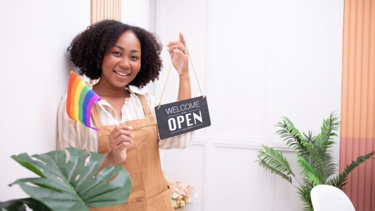 2SLGBTQI+ flag business entrepreneurship