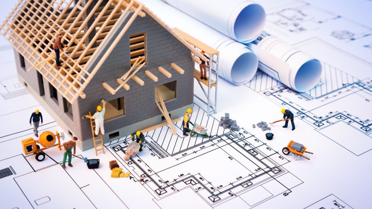 Home construction stock image