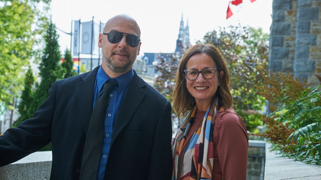 Joël Dazé, rehabilitation consultant and adaptive technology specialist with PPRC and Angela Vanikiotis, director of talent management with the Royal Canadian Mint