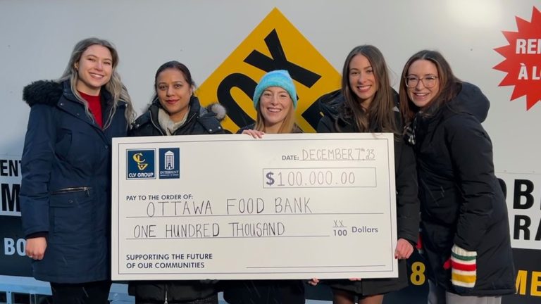CLV Group and InterRent REIT donation to Ottawa Food Bank