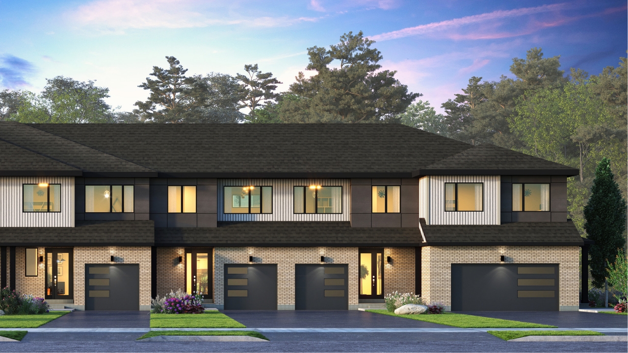 Glenview Homes rendering of the new townhomes at The Commons in Orleans