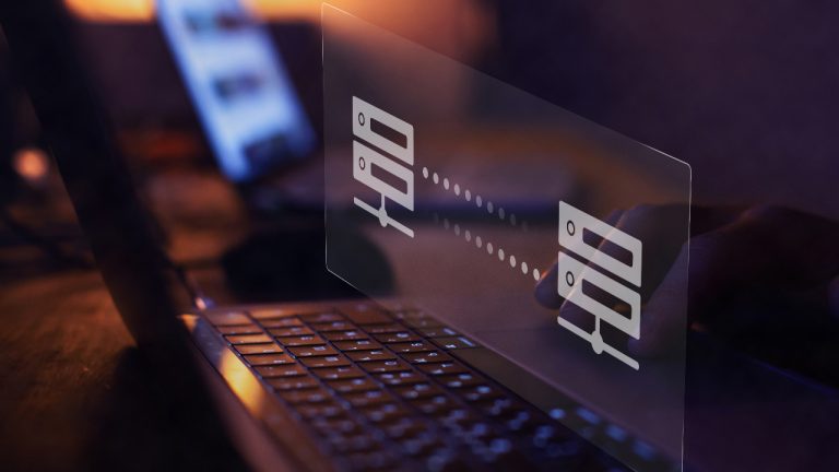 Data transfer stock image