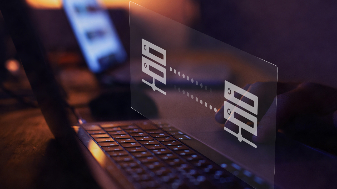 Data transfer stock image