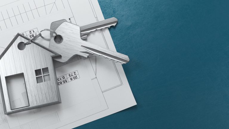 New home key stock image
