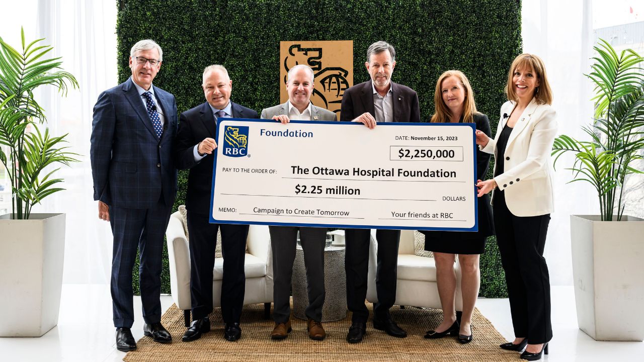 The Ottawa Hospital celebrates corporate philanthropy with RBC donation