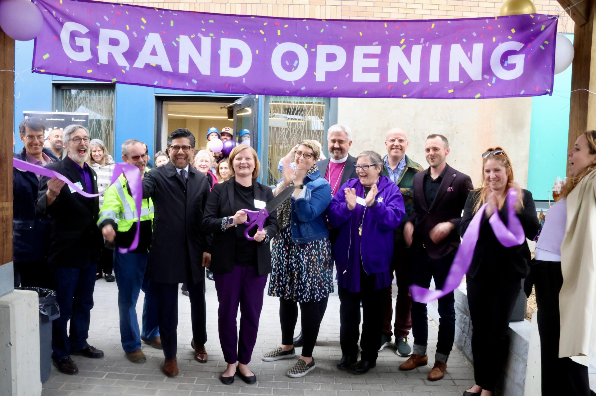 Cornerstone Housing for Women invited key partners to help it celebrate the opening of its new 46-bed supportive housing residence, 44 Eccles, located in Ottawa's West Centretown. Photo by Caroline Phillips