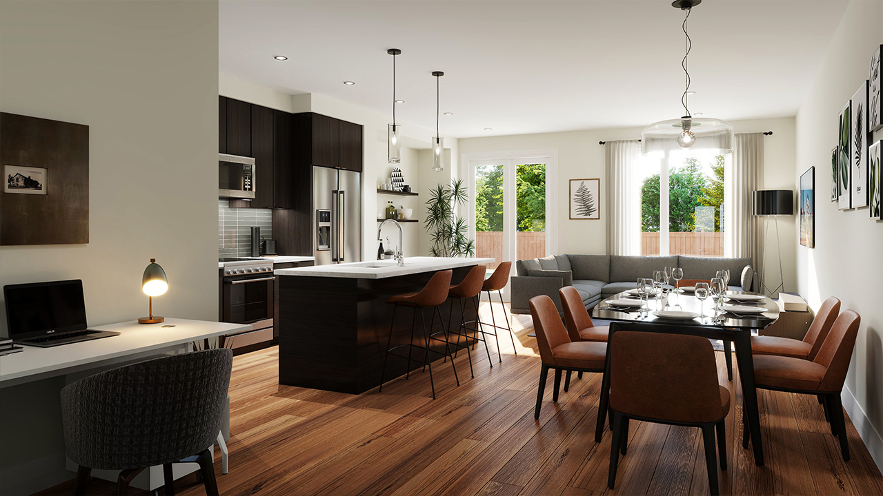 Image of open concept living dining room at Succession Court, Glenview Homes new Stittsville development