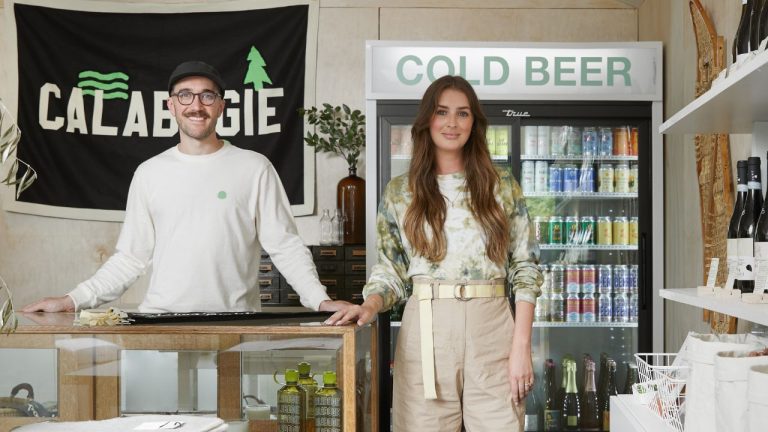 Joel Greaves, left, and wife Devon Vaillancourt, right, bought a "tired" motel in 2021. Now, it's the award-winning Somewhere Inn Calabogie. Photo submitted.