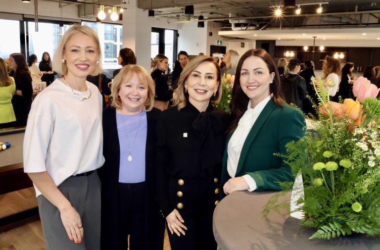 From left, Boost host Melissa Reeves, COO of Linebox Studio, YSB Foundation executive director Patti Murphy, La Vie Executive Health Centre co-founder, president and CEO Reham Sannoufi and Free Form Fitness CEO Ashley-Ann Lawrie at the Boost breakfast held at The Slayte on Tuesday, April 30, 2024. Photo by Caroline Phillips
