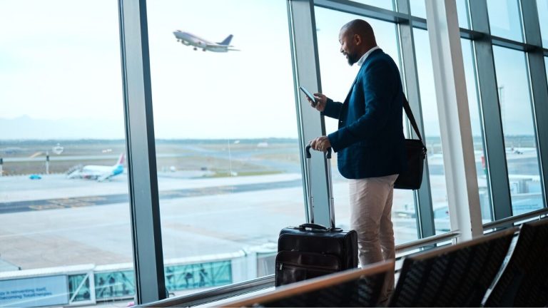 A business man at the airport.