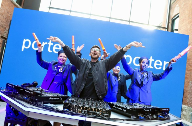 DJ/producer Marsh at Mr. Porter's House Party hosted by Porter Airlines on Thursday, June 6, 2024, at Zibi House, located in the new mixed-used waterfront community that's being built in Gatineau and Ottawa. Photo by Caroline Phillips