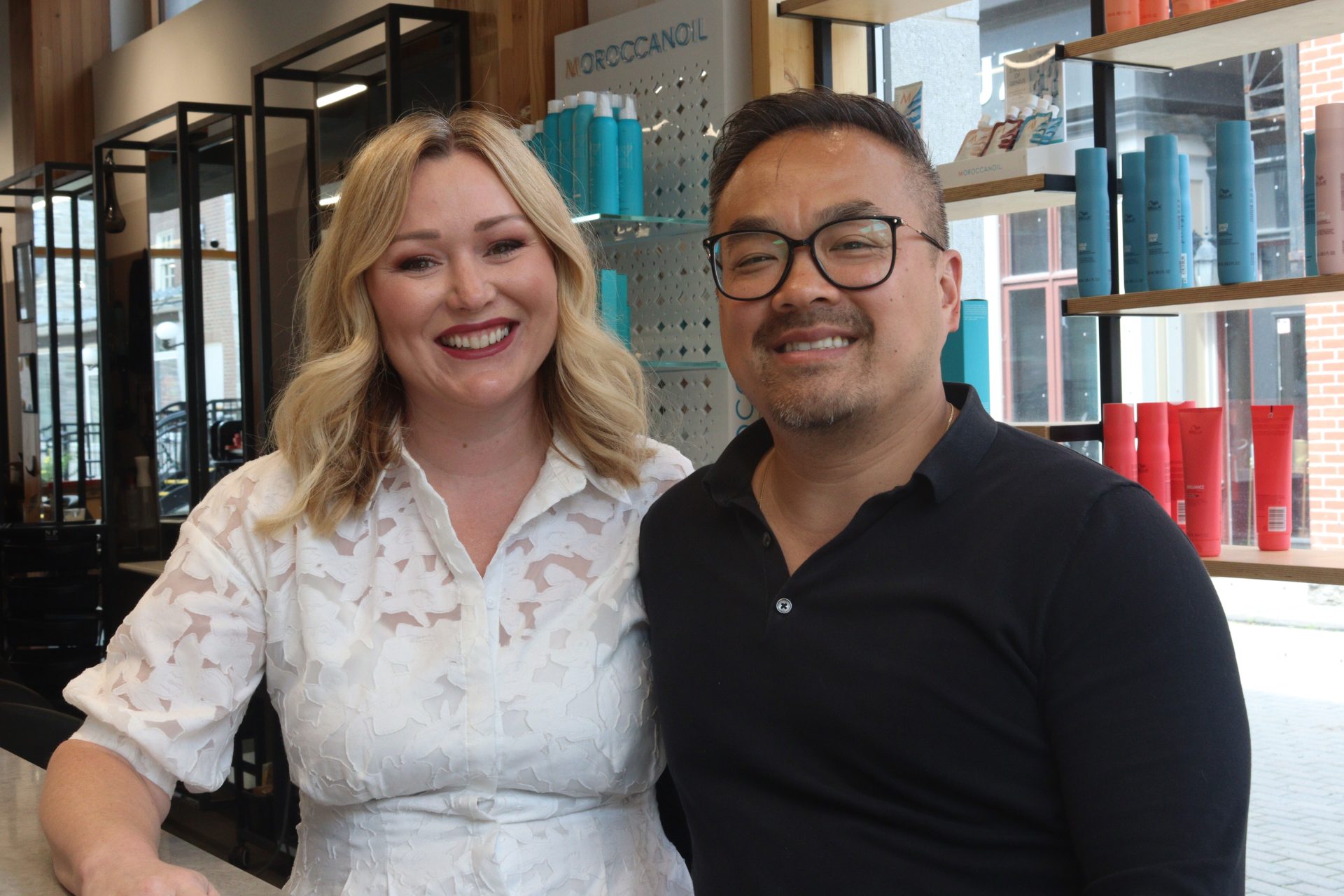 Michelle (left) and John Nguyen (right) opened the first Hair Republic location in 2011. Michelle handles day-to-day mentoring and while John designs the space and floor plan.