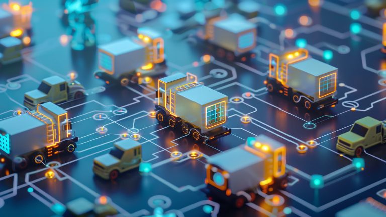 Electronics supply chain stock image
