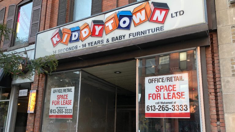 Empty Kiddytown space on Bank Street