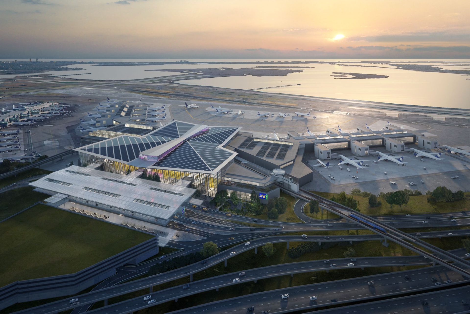 A rendering of the new terminal one at JFK International Airport (Supplied)