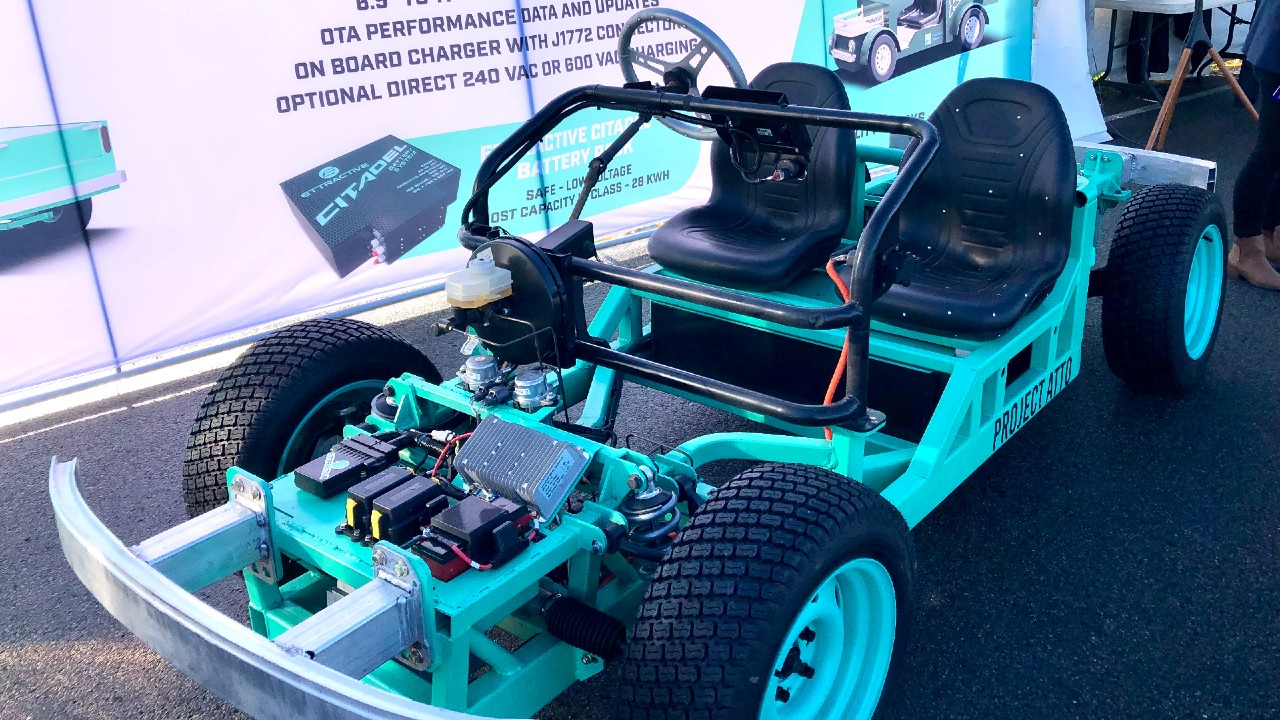 Exhibitors at GCXpo didn't just come from Ottawa. This firm, which makes electric vehicles, is based in Windsor.