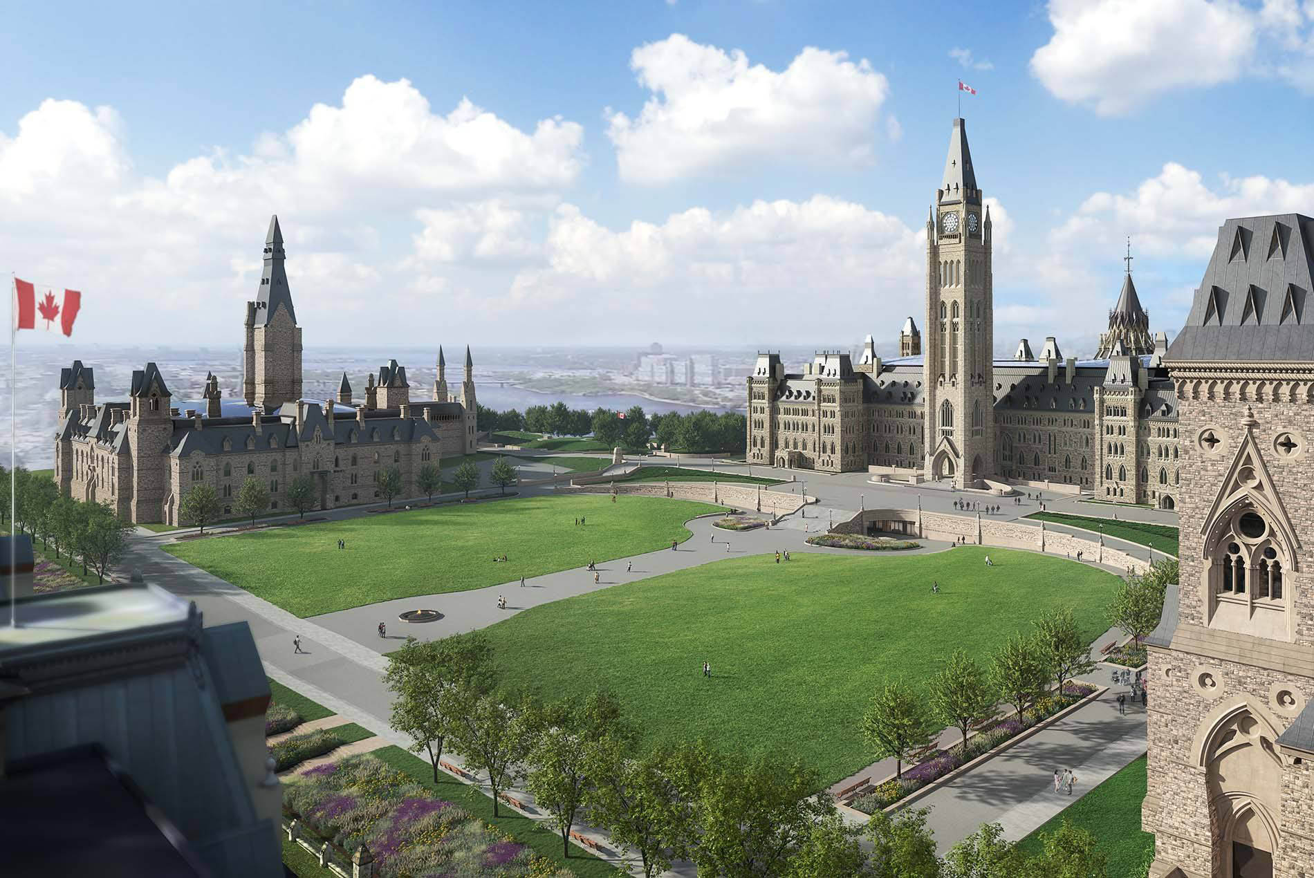 Centre Block Parliament city building construction parliament