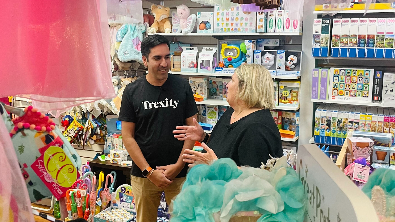 Alok Ahuja (left) says his last-mile delivery platform Trexity will be there for businesses if the Canada Post strike goes into effect on Friday. Photo provided by Trexity.