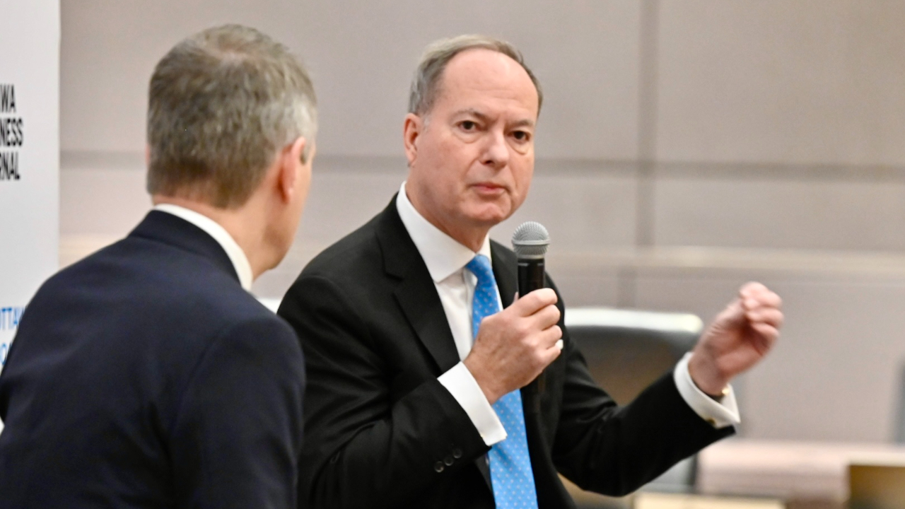 Ontario Finance Minister Peter Bethlenfalvy announced a $20 million investment in Ottawa's tourism and downtown revitalization efforts over the next three years. Photo by Mark Holleron.