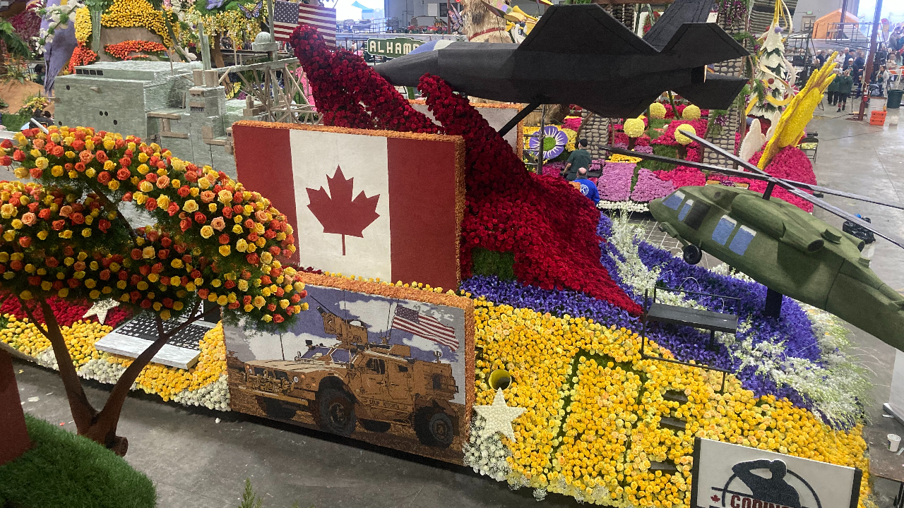 Coding for Veterans' float in the Tournament of Roses parade in Pasadena, Calif. that debuted on Jan. 1, 2025. Photo provided by Coding for Veterans.