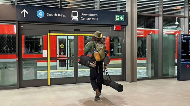 The new LRT Aiport station at the Ottawa International Airport opened to passengers early Monday morning. (Photo: Ottawa International Airport Authority YOW/LinkedIn)