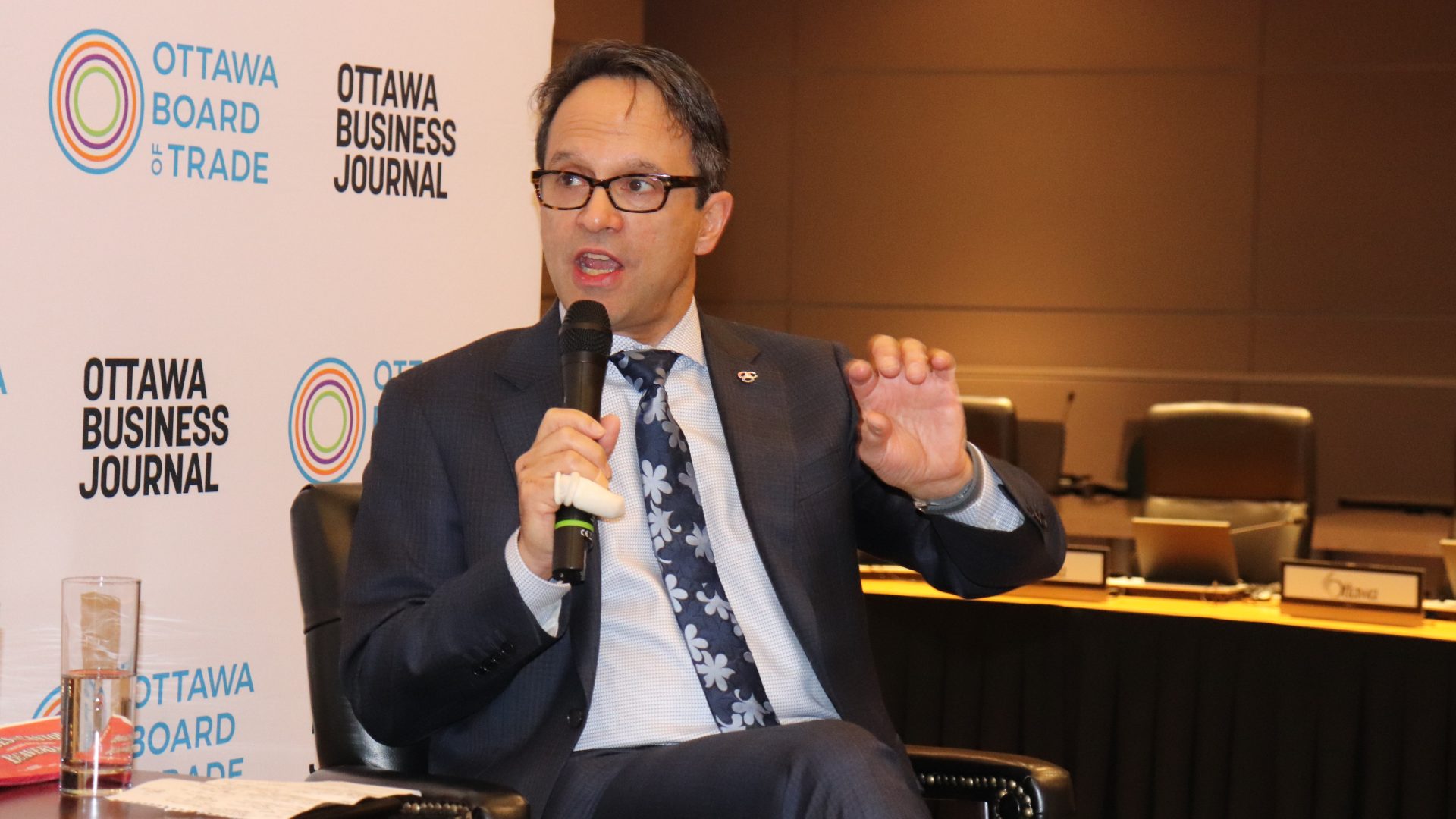 Daniel Tisch, president and CEO of the Ontario Chamber of Commerce, at the Mayor's Breakfast on Wedesday, Feb. 26. Photo by Mia Jensen