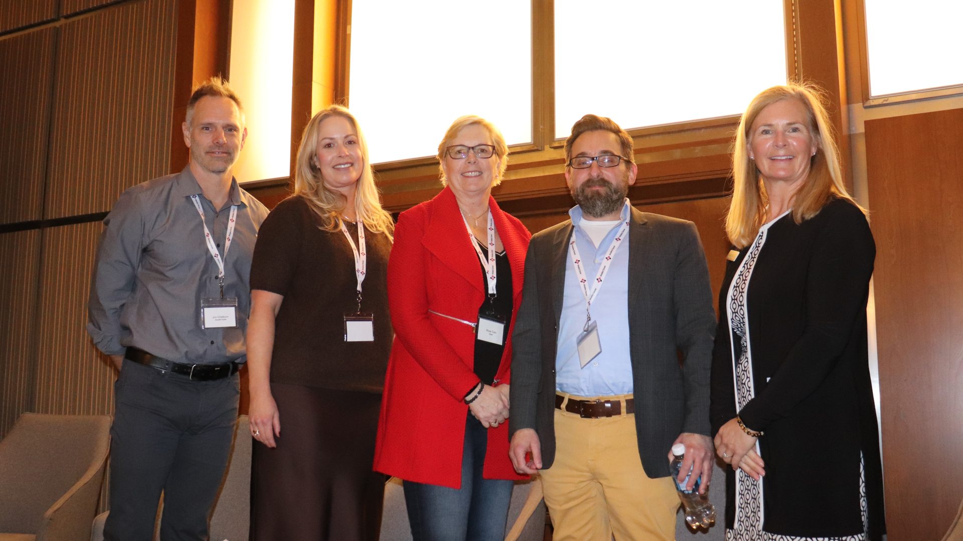 From left: Jon Chatburn (Growth Guide), Morgan Donaldson (Fullscript), Rose Cain (Visier), Marcelo Bursztein (NovaceneAI), and moderator Veronica Farmer (Wesley Clover). Photo by Mia Jensen